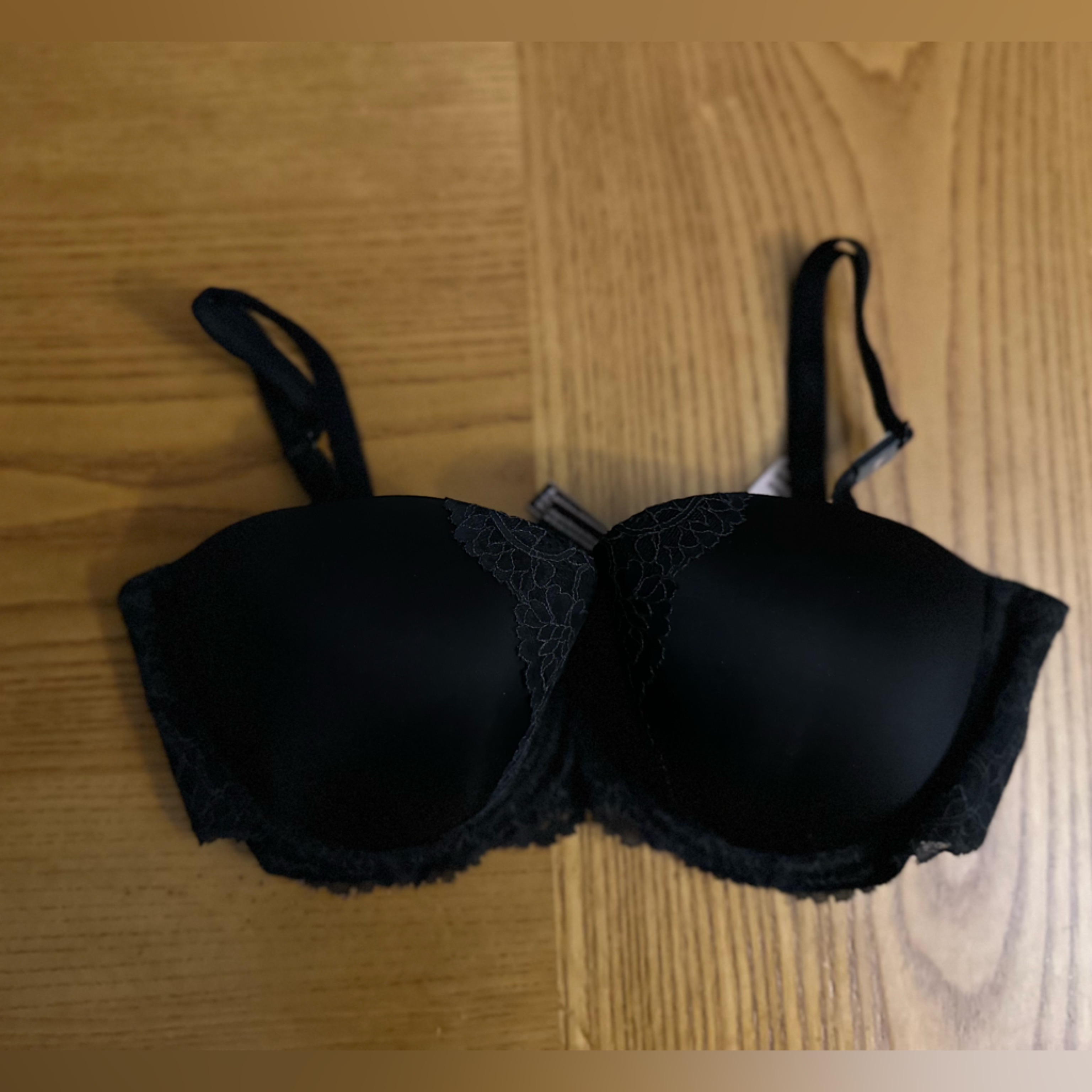 Nwt Victorias Secret Dream Angels Multi Way Bra 36d Black With Lace Accents